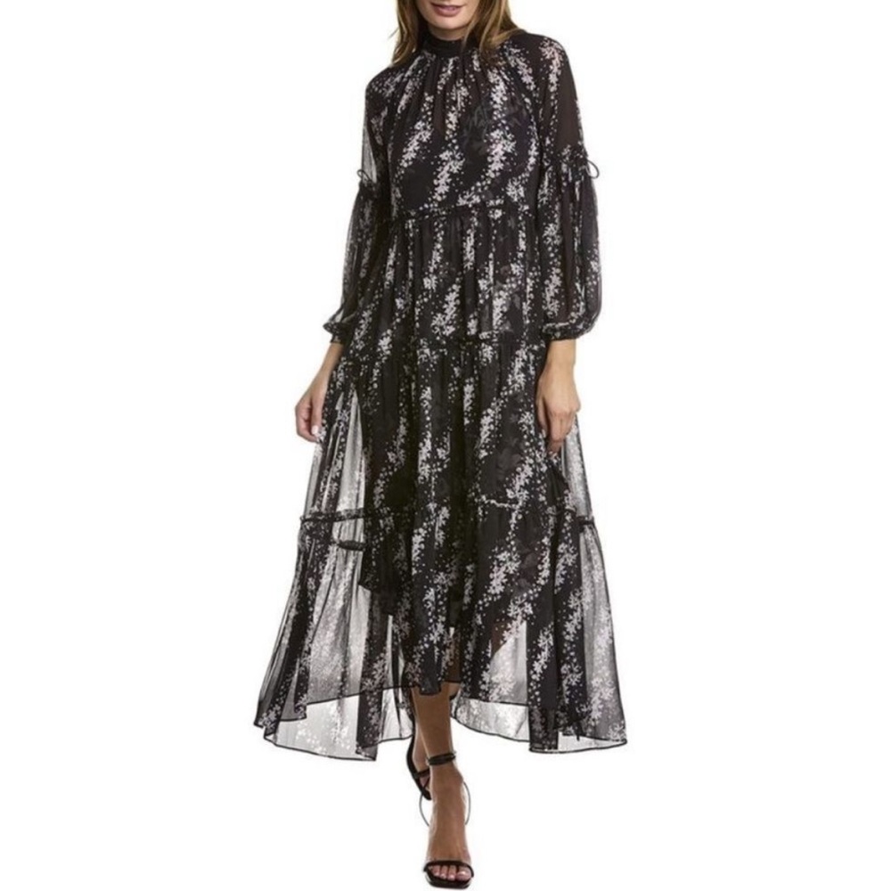All Saints Eimear Cultivar Floral Long Sleeve Dress